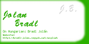 jolan bradl business card